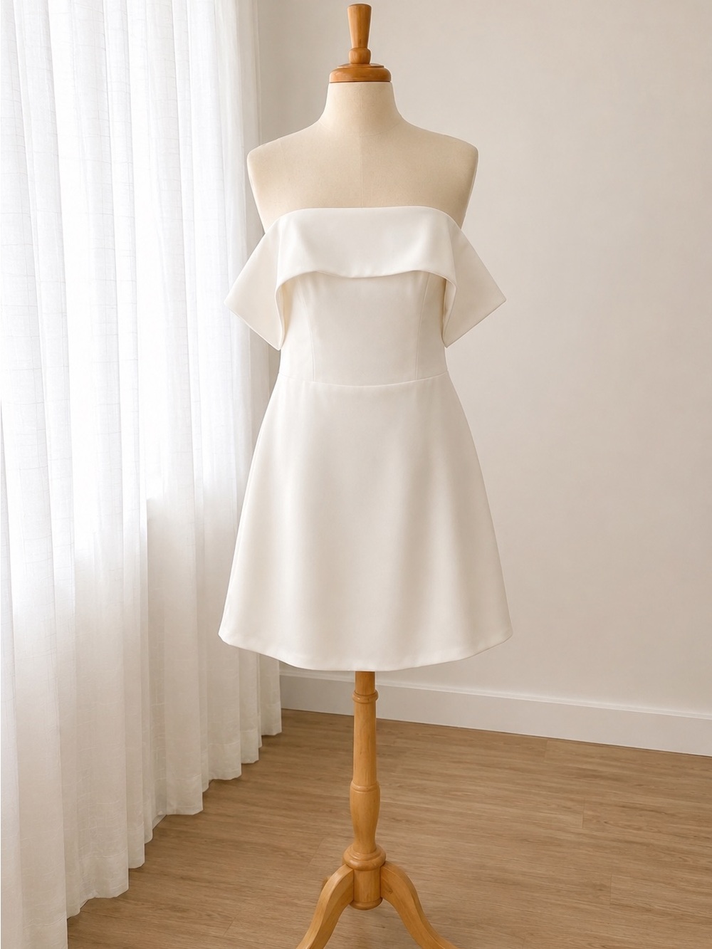 Jenny Yoo Macy Off-the-Shoulder Mini Dress